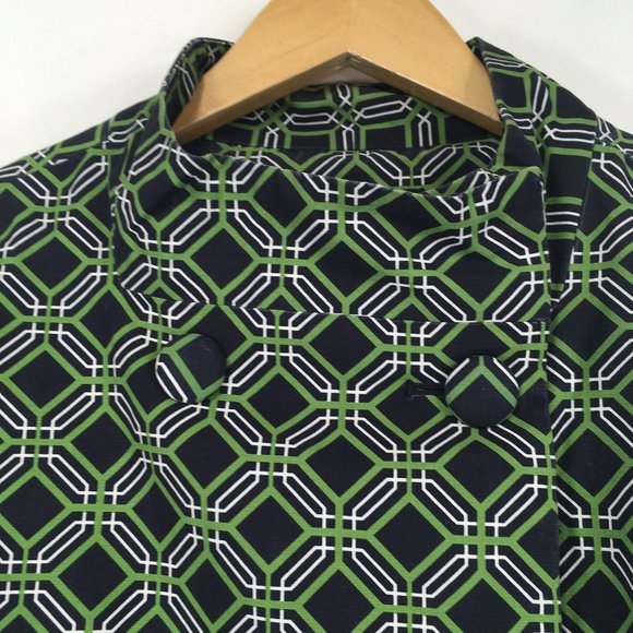 Banana Republic L Coat Double Breasted Blue Green - Picture 2 of 8